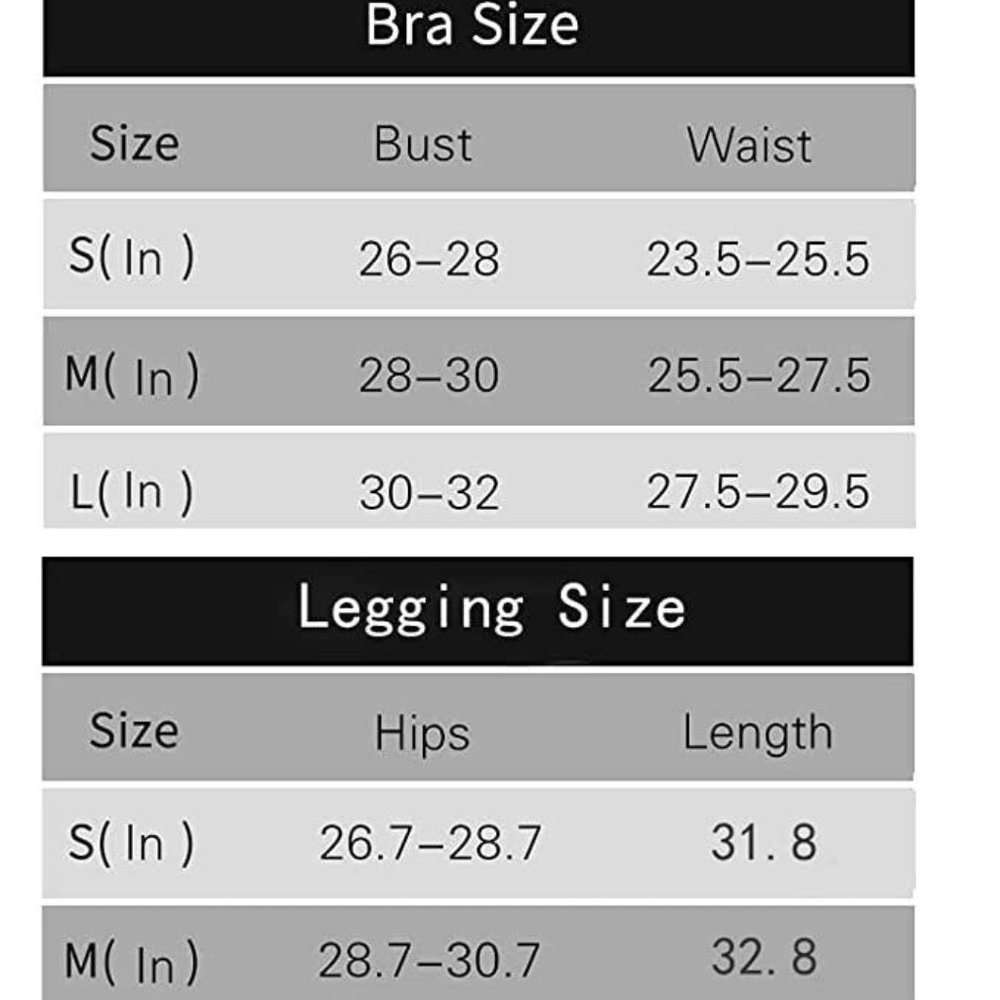 Women Workout Outfit 2 PCS Fitness High Waste Yoga Suits Bra Gym Sets Si… - Picture 6 of 6